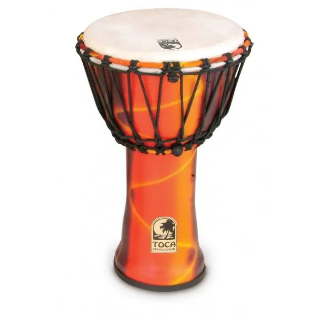 Direct From Manufacturer Toca PercussionFreestyle Rope Tuned 9'' Djembe - Fiesta Red