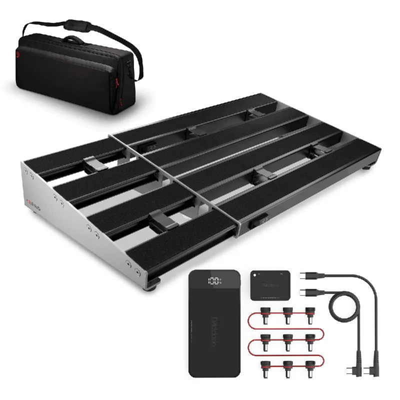 Original D'Addario XPND 2 Pedalboard, Case, and Power Bundle