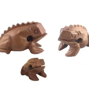 Get Yours Groove Masters PercussionWooden Frog Guiro Family Pack (3''/4''/5'')