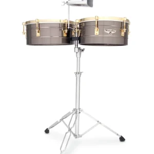 Latin PercussionMatador 14'' and 15'' Timbales - Black Nickel with Gold Save Now
