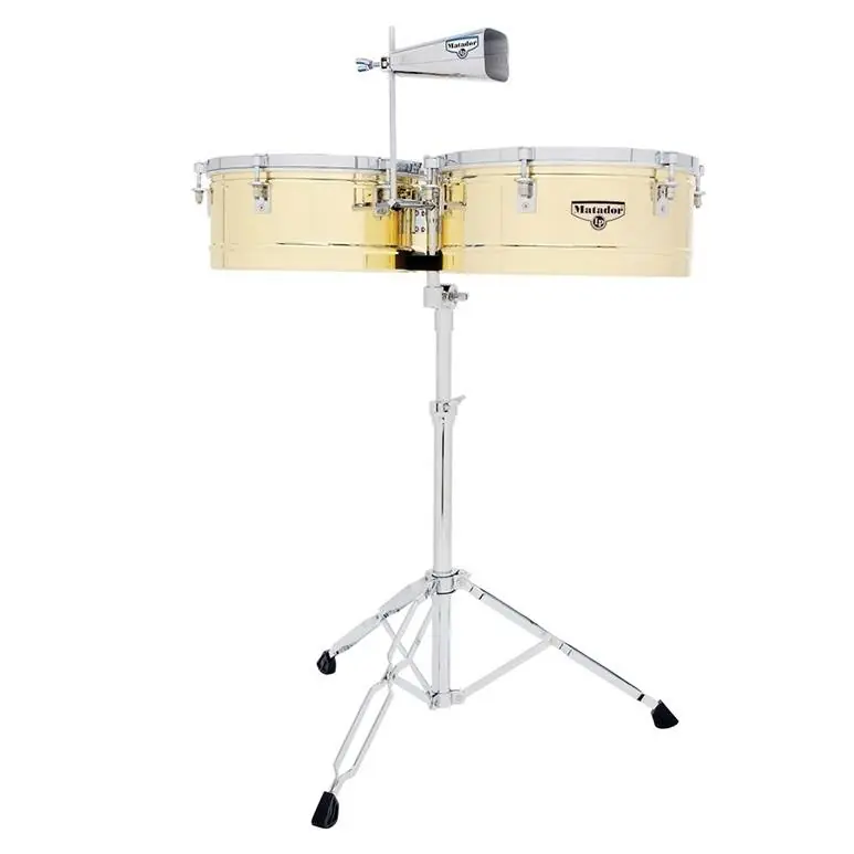 Direct From Manufacturer Latin PercussionMatador 14'' and 15'' Timbales - Brass