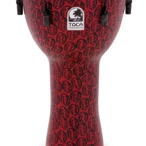 Toca PercussionFreestyle II Mechanically Tuned 12-Inch Djembe - Red Mask Finish High Quality