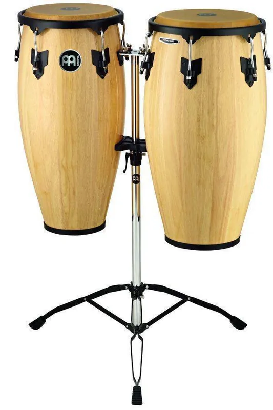 MeinlHeadliner Wood Congas 11 & 12 inch with Stand, Natural Seasonal Sale