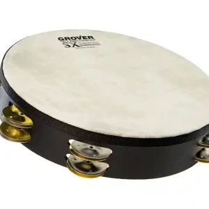 Grover Pro PercussionSX-SB 10'' Double Row Tambourine - Silver/Brass Top Pick