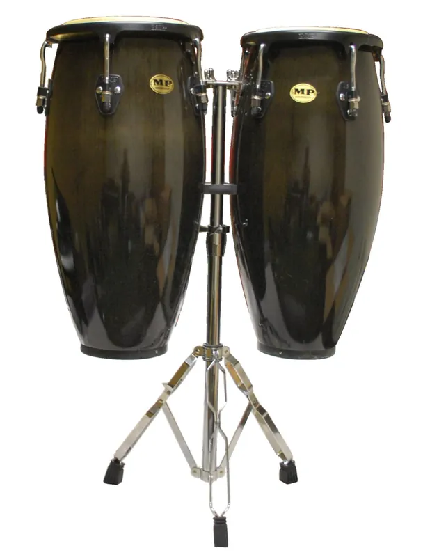 Mano PercussionConga Set 10 & 11'' with Stand - Black Limited Time