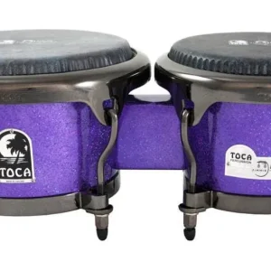 Free Returns Toca PercussionJimmie Morales Signature Series Bongos - Purple Sparkle
