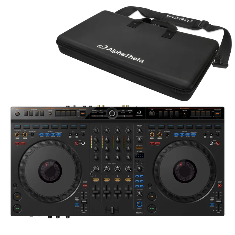 AlphaTheta DDJ-GRV6 + DJC-GRV6 BAG Bundle Professional Grade