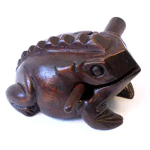 Groove Masters PercussionWooden Frog Guiro, Dark Stain - 2'' Free Delivery