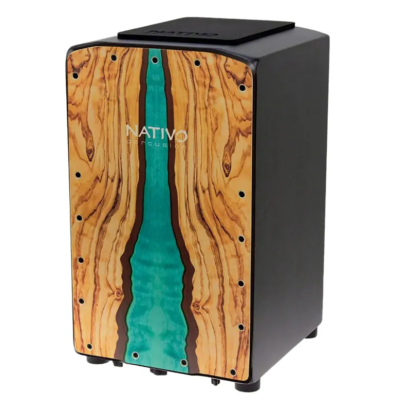 Nativo PercusionPro Cajon with Adjustable Snare - Wave Popular
