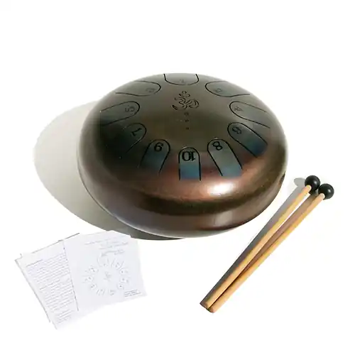 Time-Limited Artisan Instruments10-Note Singing Steel Drum, D Major - Hot Steel Satin