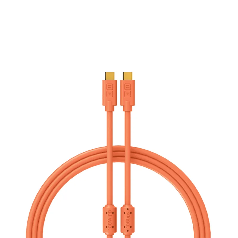DJ TechTools Chroma Cables USB-C to C 1m - Orange Reduced Price