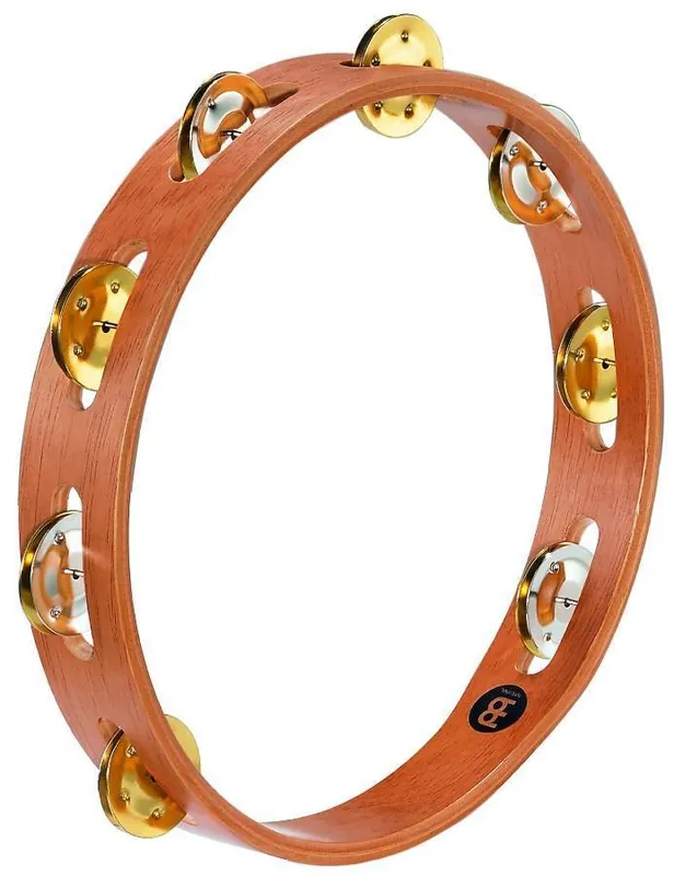 MeinlRecording Combo Wood Tambourine - Dual-Alloy Jingles Crafted