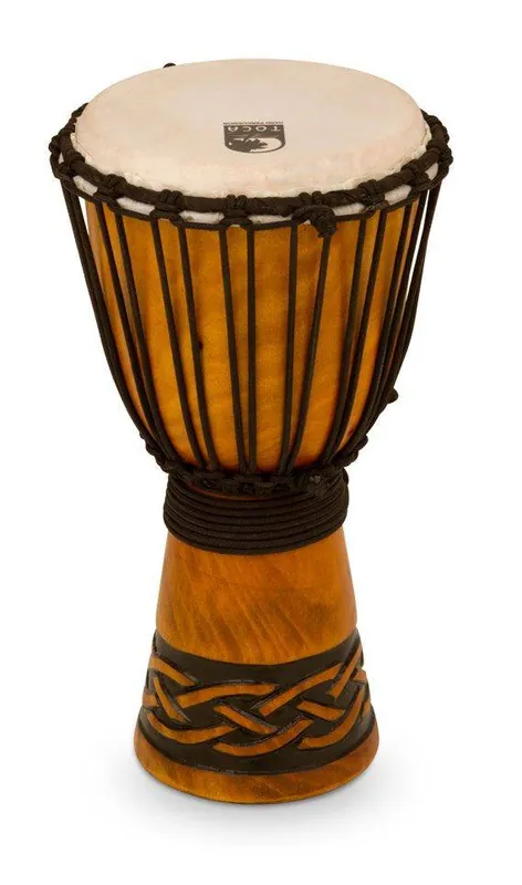 Toca PercussionOrigins Series Rope Tuned Wood 8'' Djembe - Celtic Knot Editor’s Pick