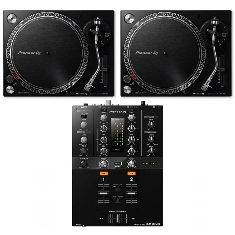 Pioneer 2 x PLX500K + DJM-250MK2 Bundle Today Only