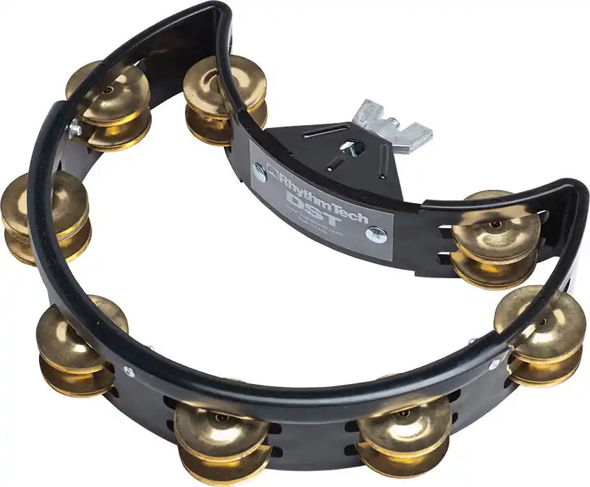Affordable Rhythm TechDrum Set Tambourine w/Brass Jingles - Black