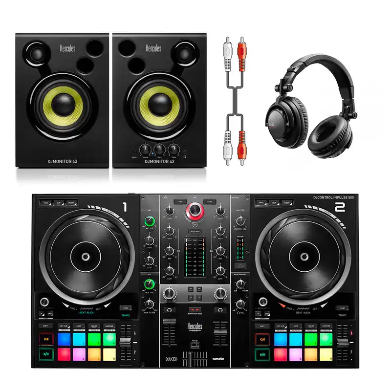 Hercules DJControl Inpulse 500 + Monitor 42 + DJ45 Headphones Seasonal Sale