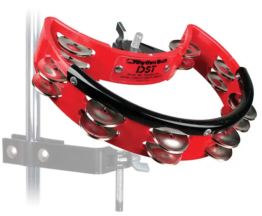 Instant Buy Rhythm TechDrum Set Tambourine w/ Nickel Jingles - Red