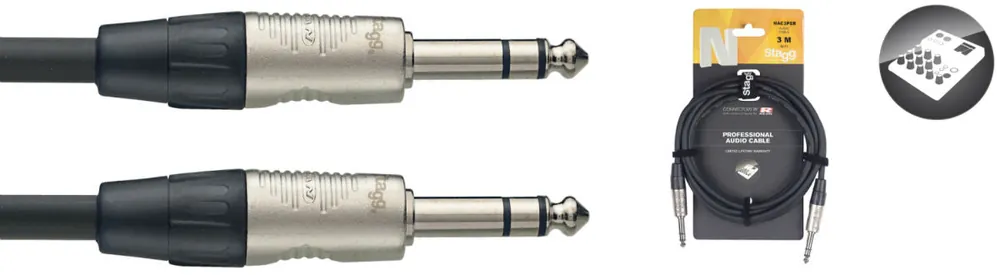 Stagg NAC3PSR Balanced Stereo Jack Cable 3m Holiday Sale