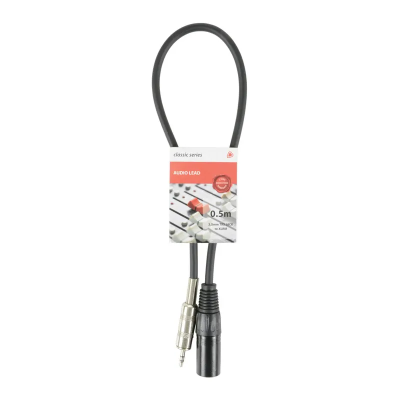 Luxury AVSL 3.5mm Mini Jack to XLR Male Cable - 0.5m (190065)