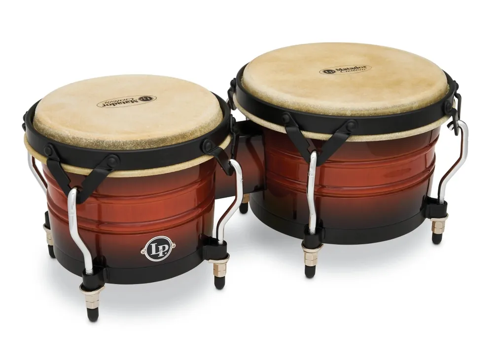 Best Price Latin PercussionMatador Custom Bongos - Siam Oak in Vintage Sunburst Finish