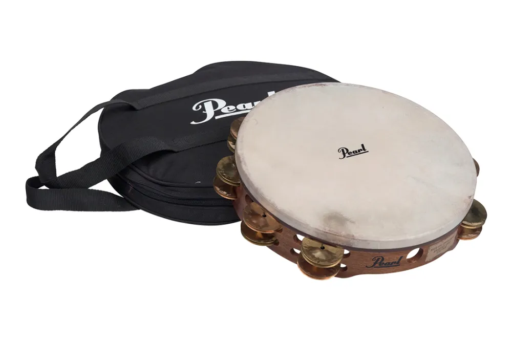 Direct From Manufacturer PearlOrchestral Tambourine with Beryllium Copper/Brass Jingles - 10''
