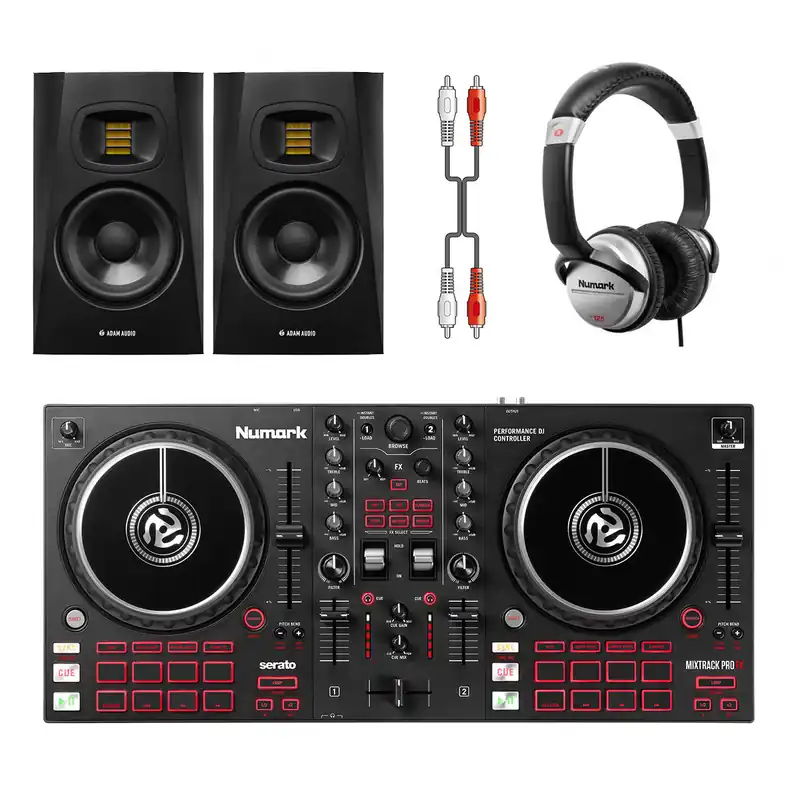 Modern Numark Mixtrack Pro FX + T5V Monitors + Headphones