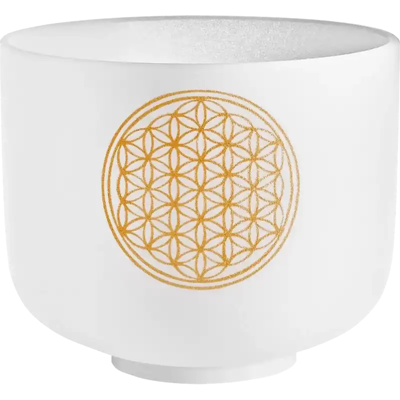 Warranty Included Meinl8'' Planetary Tuned Crystal Singing Bowl - Flower of Life
