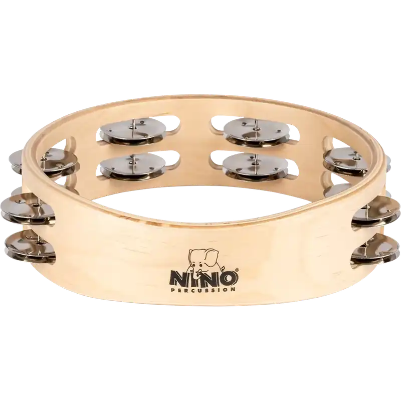 Today Only Nino PercussionDouble Row Wood Tambourine - 8''