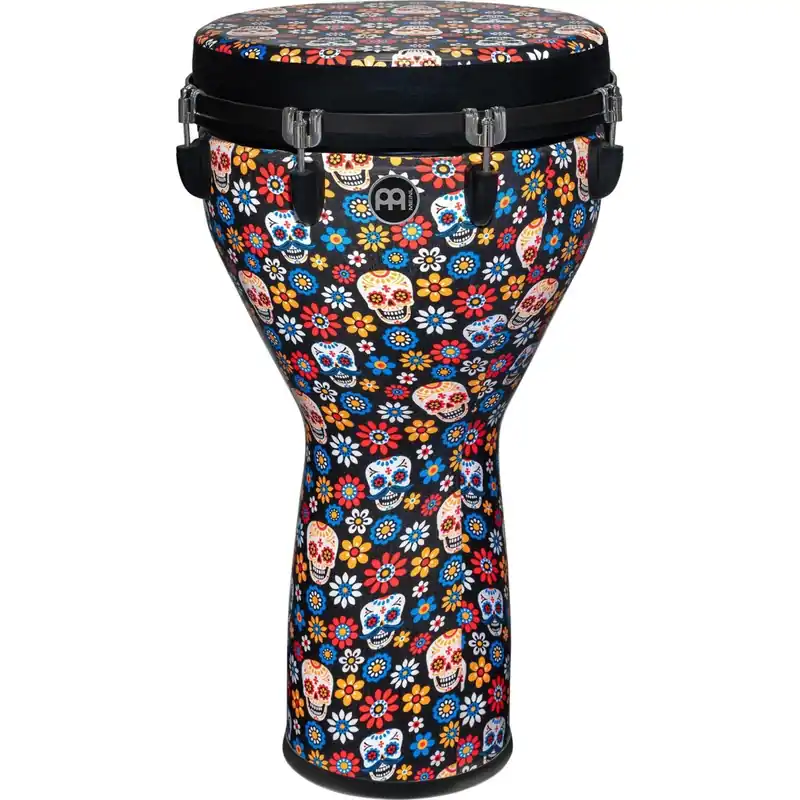 Meinl14'' Jumbo Djembe with Matching Synthetic Designer Head, Day of the Dead Hot Deal
