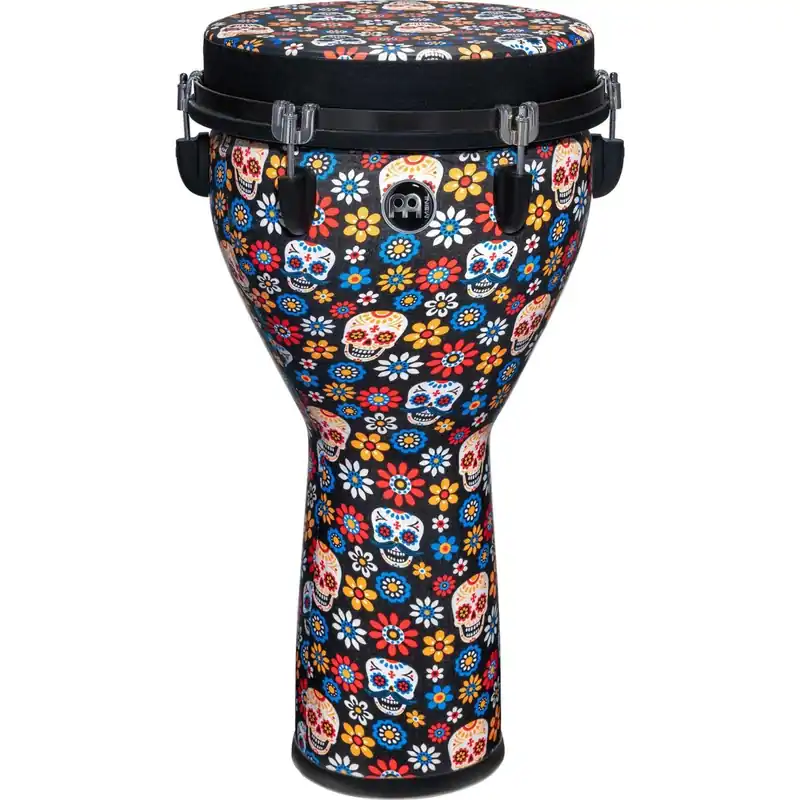 Meinl12'' Jumbo Djembe with Matching Synthetic Designer Head, Day of the Dead Buy Direct