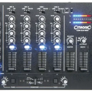 Citronic CDM10:4 MK5 4 Channel USB Mixer (171135) Budget