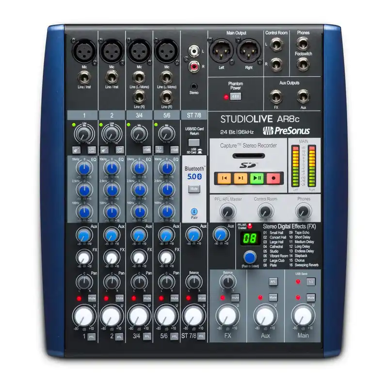 Fast Shipping Presonus Studiolive AR8c 8-channel USB-C Hybrid Mixer