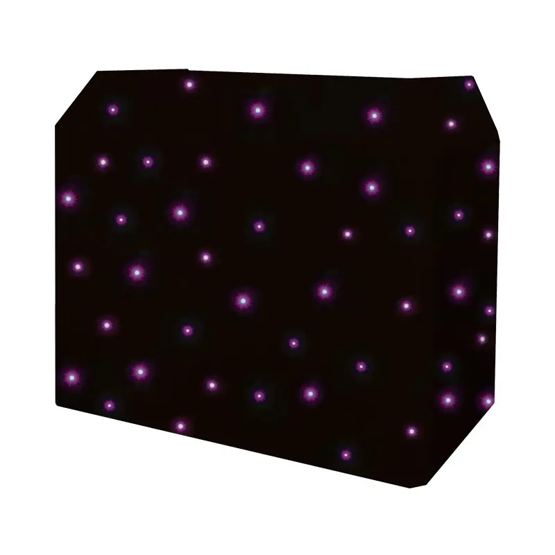 Grab Now Equinox DJ Booth Quad LED Starcloth System, Black Cloth (EQLED12N)