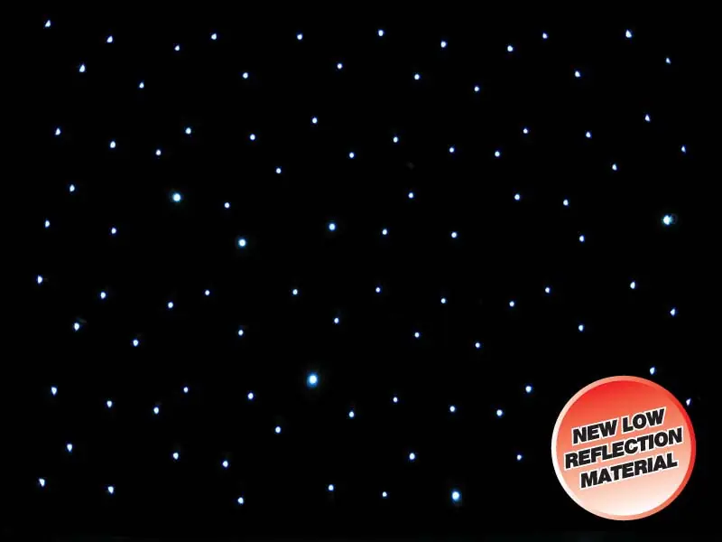 Trending LEDJ 8 x 4.5m Black LED Starcloth Black Cloth, CW (STAR06)