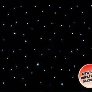LEDJ 6 x 3m LED Starcloth System, Black Cloth, CW (STAR07) Fresh Stock