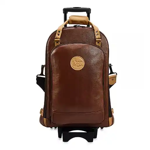 Worldwide Shipping Gard BagsDouble Trumpet Wheelie Gig Bag - Leather