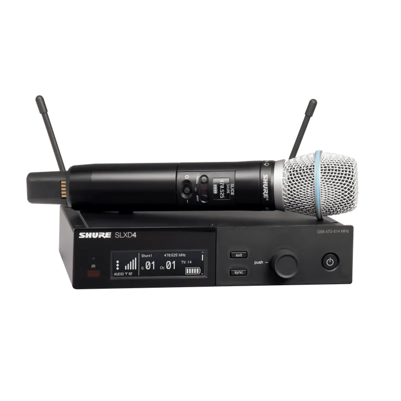 While Supplies Last Shure SLXD24UK/B87A-K59 Wireless Beta 87A Handheld Microphone System
