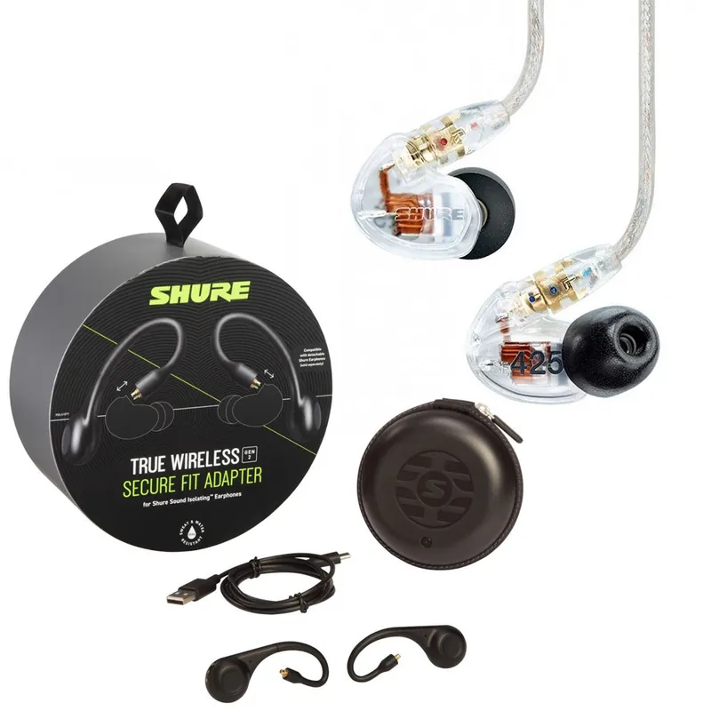 Popular Shure SE425 Sound Isolating Earphones with True Wireless - Clear