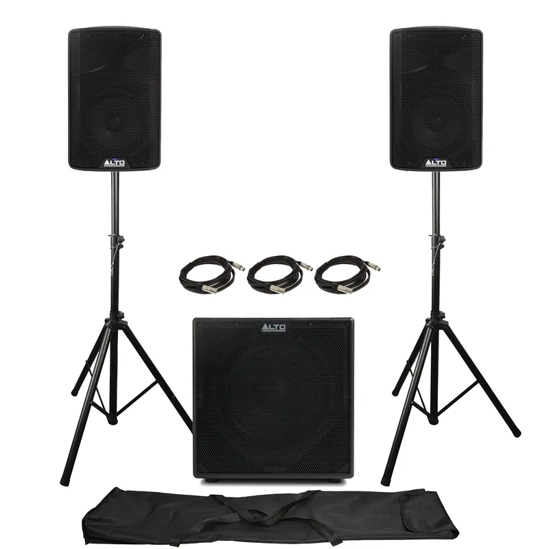 Alto Professional TX408 PA Bundle with TX12S Sub + Stands + Cables Certified