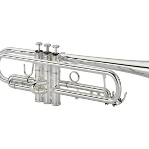XO Professional Brass1604 Bb Trumpet with Standard Leadpipe, Yellow Brass Bell and Standard Taper - Silver-Plated Genuine