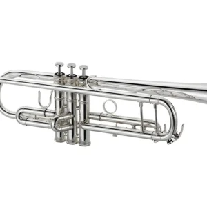 XO Professional Brass1602 Bb Trumpet with Reverse Lead-Pipe, Rose Brass Bell and Standard Taper - Silver-Plated Secure Checkout