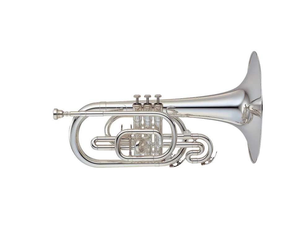 Yamaha BandYMP-204MS Marching Band Mellophone - Silver-Plated Latest