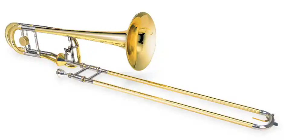 XO Professional Brass1236L-T Bb/F Professional Trombone w/Thru-Flo Valve, Yellow Brass Bell Best Seller