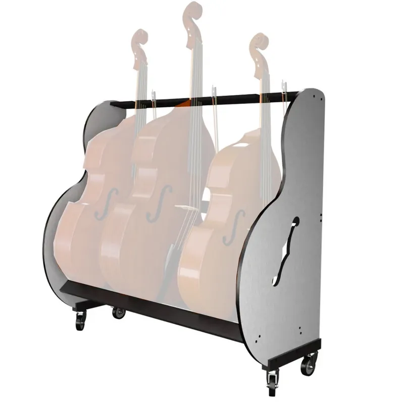 Affordable A&S Crafted ProductsBand Room Mobile Three Double Bass Storage Rack