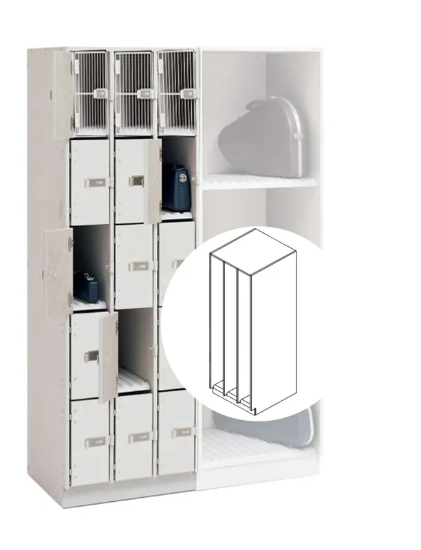 WengerUltraStor Cabinet with 3 Long Compartments and Grille Door - Oyster Top Rated