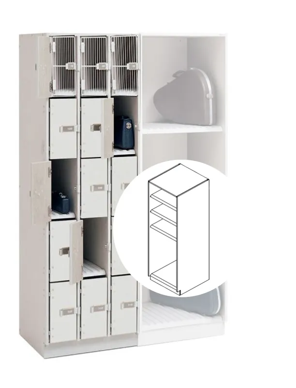 WengerUltraStor Robe and Uniform Cabinet with 1 Large Compartment, 3 Small Compartments and Full Door - Oyster Price Cut