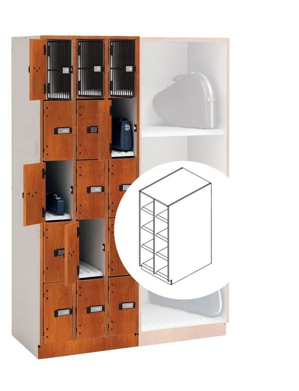 Same Day Shipping WengerUltraStor Cabinet with 8 Compartments and Grille Door - Cherry