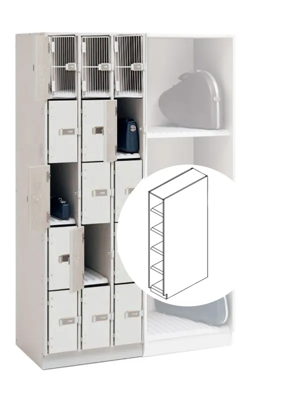 WengerUltraStor Cabinet with 5 Wide Compartments and Grille Door - Oyster Price Drop