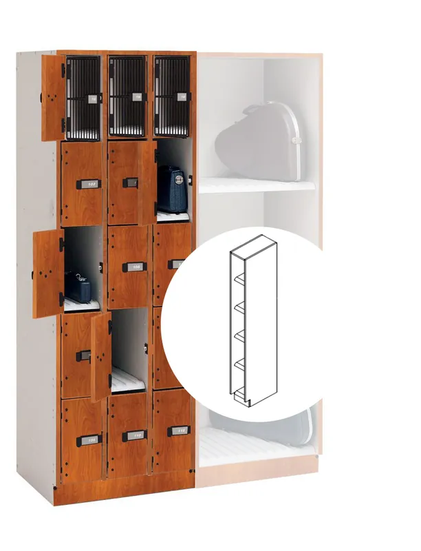 WengerUltraStor Cabinet with 5 Narrow Compartments and Grille Door - Cherry Weekend Sale