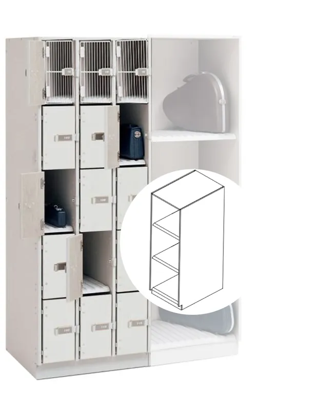 Wholesale WengerUltraStor Cabinet with 3 Compartments and Grille Door - Oyster